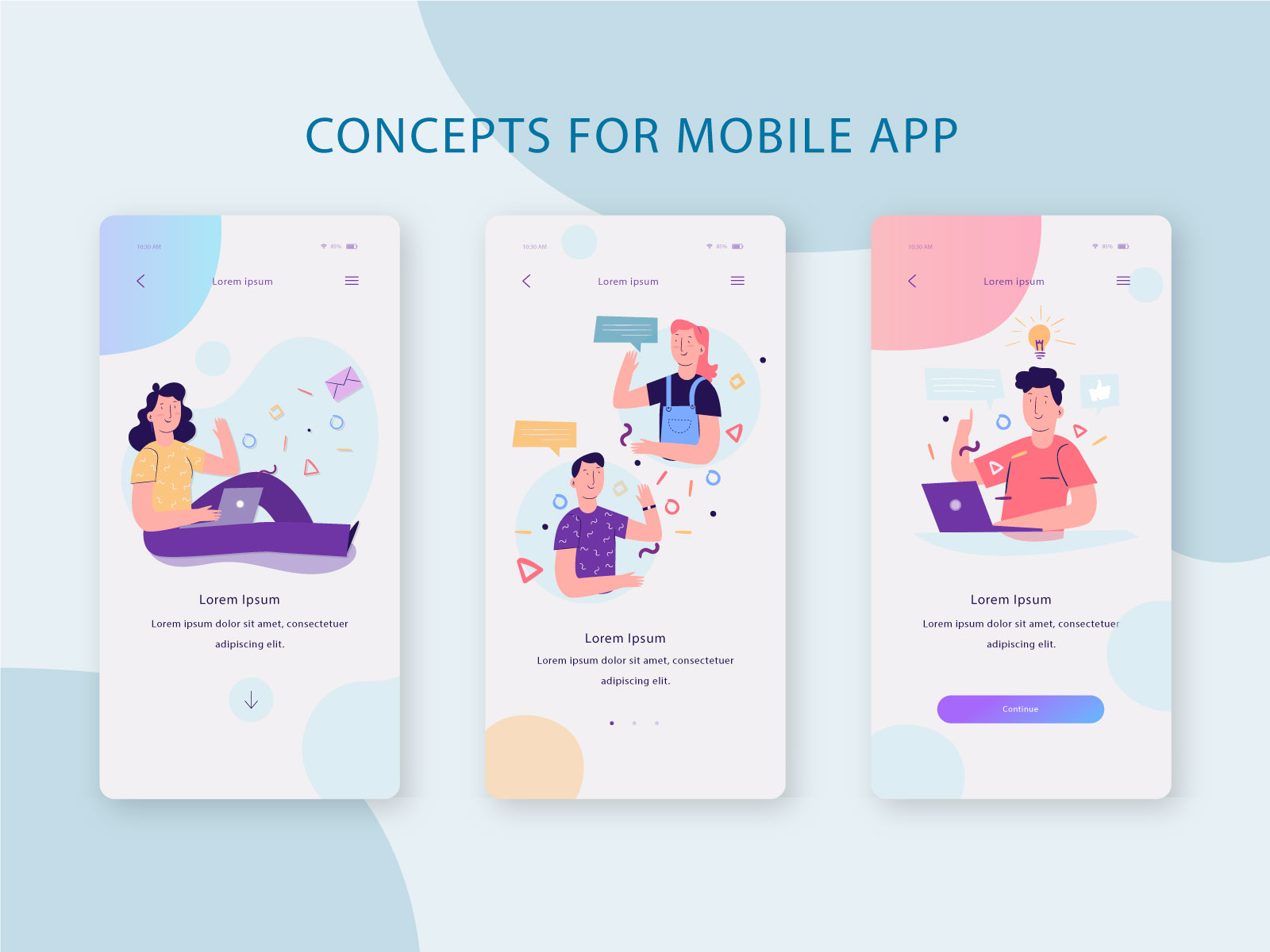 Concepts for Mobile App by Vadadoriya Jyoti on Dribbble