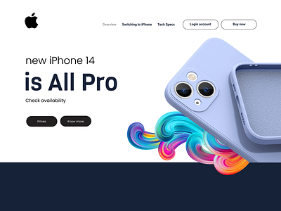 Header site for iPhone 14 ui ux