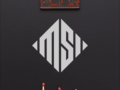 MSI logo design art awesome brand brand design brandidentity branding design illustration initial initials inspirations letter lettering lettermark letterpress letters logo mark msi sketch