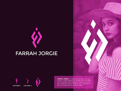 FARRAH JORGIE LOGO design awesome inspirations art awesome brand design brand identity brandidentity branding design forsale illustration initial initial logo initials initials logo inspirations letter lettering lettermark letters logo logos