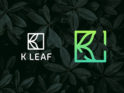 K LEAF letter logo design awesome inspirations