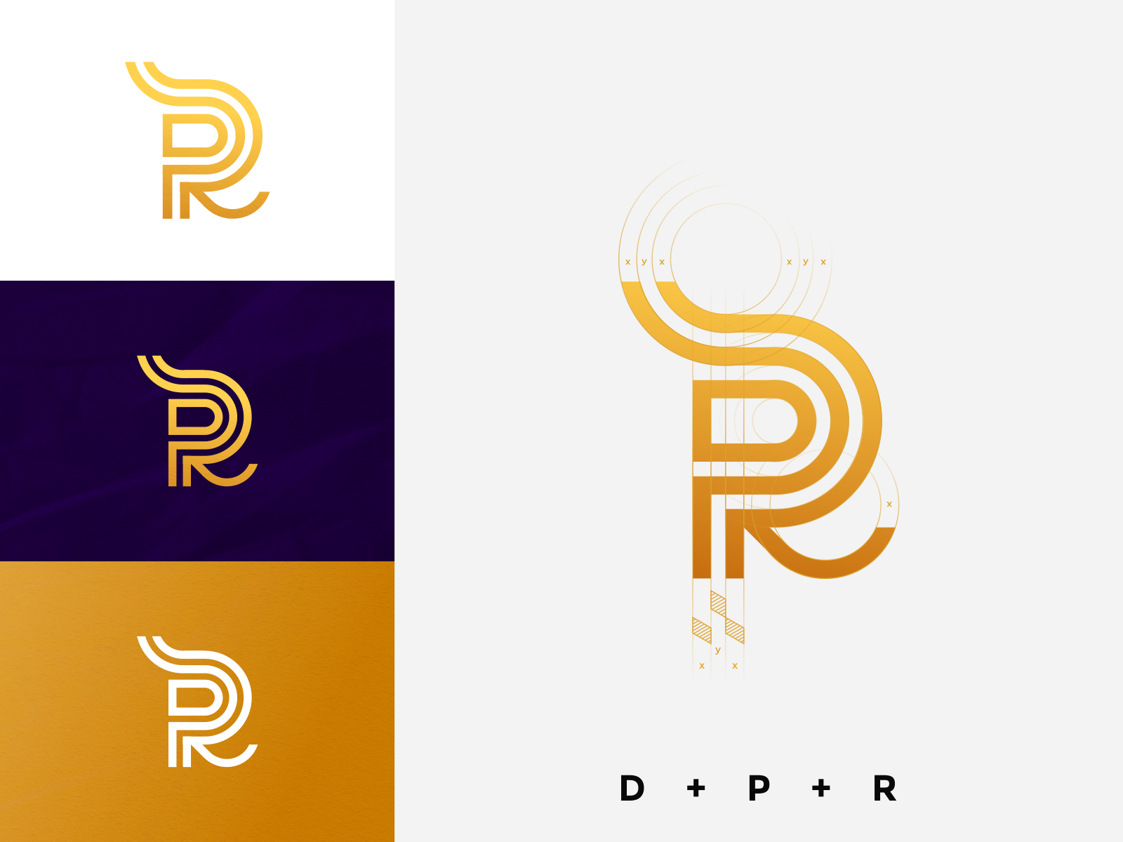 D P R logo design by alesha design on Dribbble