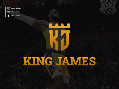 King James, KJ initials logo design
