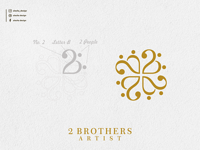 2 Brother logo design