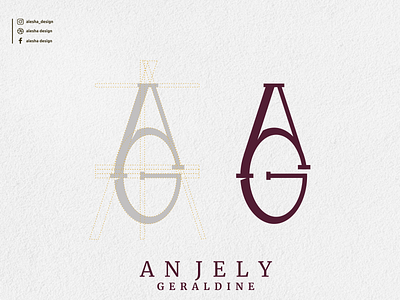 ANJELY GERALDINE logo design ag apparel awesome behance brandidentity branding design dribbble elegant excellent ga initial initials initials logo inspirations instagram lettering letters logo typography