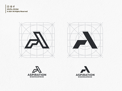 ASPIRATION LOGO apparel awesome behance dribbble elegant excellent initial initial logo initials initials logo inspirations instagram lettering lettermark letters logo pinterest redesign typography