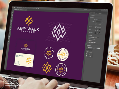 AIRY WALK FASHION LOGO PROCESS alesha design apparel awesome behance dribbble elegant excellent initial initials inspirations instagram lettering lettermark letters logo pinterest redesign symbol typography vector