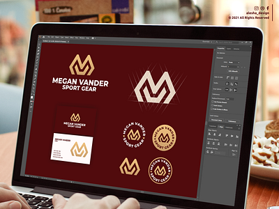 MEGAN VANDER logo design alesha design apparel awesome behance dribbble elegant excellent initial initials inspirations instagram lettering lettermark logo mv pinterest sport sport gear symbol vector