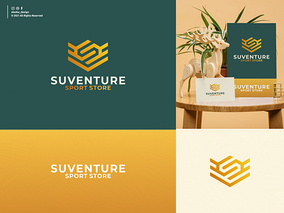 SUVENTURE LOGO DESIGN alesha design apparel awesome behance dribbble elegant excellent initial initials inspirations instagram lettering lettermark logo pinterest sport sport store sv vector