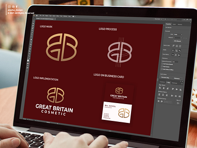 GREAT BRITAIN COSMETIC LOGO DESIGN alesha design apparel awesome behance cosmetic dribbble elegant excellent initial initials initials logo inspirations instagram lettermark logo logotypo pinterest symbol vector wordmark