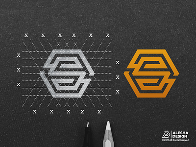 S LOGO DESIGN alesha design awesome branding company creative dribbble grid logo initial initials inspirations letter lettermark letters line art logo design modern person personal s wordmark