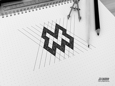M LOGO DESIGN alesha design alphabet art awesome company design excellent identity initial initials inspirations lettering lettermark letters logo logo type m initial sketch symbol vector