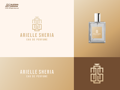 AS letter + Perfume Bottle Logo Design