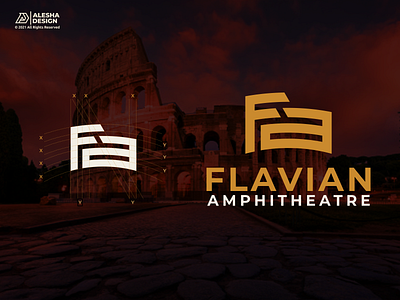 Flavian Amphitheater (Fa) Logo Design.