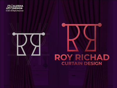 RR Logo Design awesome brand branding company curtain curtain shop curtains design elegant initials inspirations letters line art logo monoline rr surtain design textile ui vector
