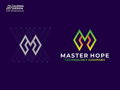 Master Hope Logo Design!!! alphabet awesome brand color colour company design illustration initial initials inspirations letters logo m minimalist software symbol tech technology typography