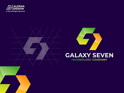 G7 for Galaxy Seven Logo Design awesome branding colour company design g7 illustration initial initials inspirations letters logo process profesional symbol tech technology