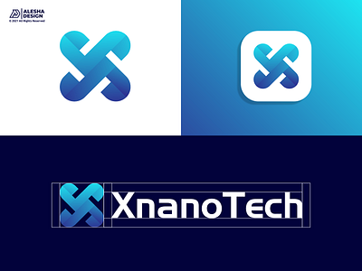 XnanoTech Logo Design awesome branding design fintech graphic design icon initial initials inspirations letters logo modern security software startup tech ui ux wordmark