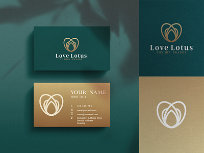 Love Lotus Elegant Logo Design