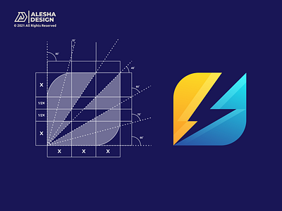 G Lightning Technology Logo Concept awesome branding combination g grid grids initials inspirations letters light lightning logo design mark negative space power software symbol tech technology thunder