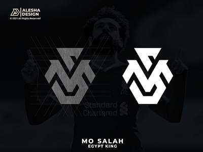 MS monogram Logo Design for Mo Salah :D agency apparel awesome branding design epl football grids icon initials inspirations letters liverpool logo mo salah monogram soccer symbol typography vector