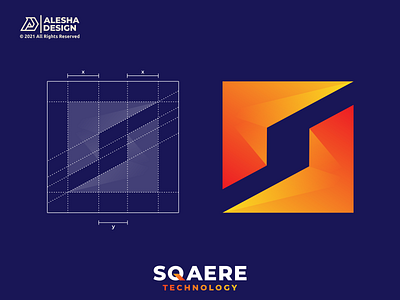 Square Technology Logo Design app logo branding brandingawesome creative logo design fintech gradient logo initials inspirations logo logomark logotype mark modern logo negative space security simple software startup logo tech