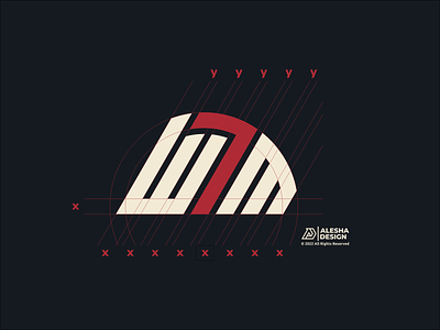 W7M Logo Design alphabet business company creative design graphic grid icon letter line logo logotype modern monogram sign symbol typography vector