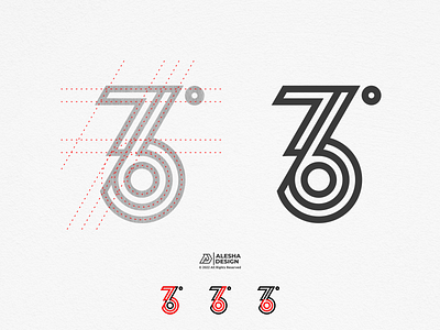 360° Logo Design 0 3 360 6 alphabet black white branding creative design flat icon line logo modern monogram number symbol vector