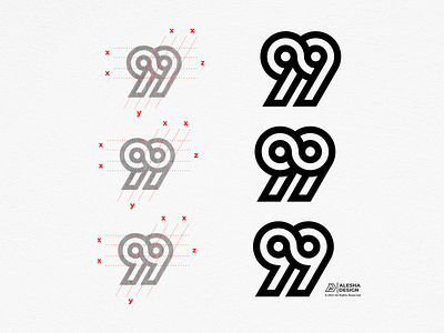 99 Logo Design 9 99 alphabet black white branding creative design flat graphic design icon illustration inspirationslogo line logo logoideas modern monogram number symbol vector