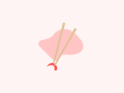 Shrimp chopsticks design food illustration shrimp sushi vector