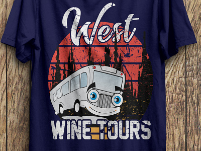 west wine tour t shirt design