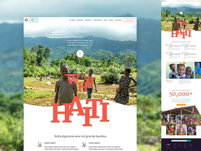 Why Haiti clean design homepage icons nav typography ui ux video web website