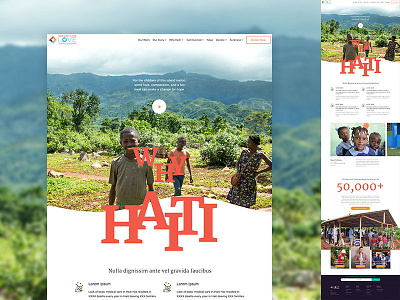 Why Haiti clean design homepage icons nav typography ui ux video web website
