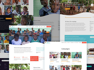 NL4K Pages brand charity design donate home homepage icons nav ui web website