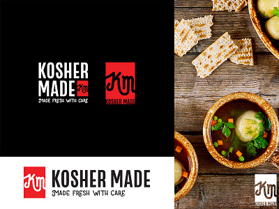 Kosher Made Logo brand branding chef cooking design food icon identity kosher logo logotype typography