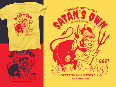 Satan's Own Shirt brand branding design devil icon illustration logo mark print satan shirt typography