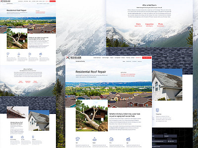 Service Page colorado construction design home homepage icons mountains page renovations repair service ui web website