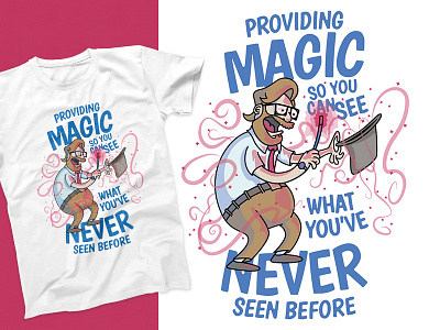 Magic Shirt branding cartoon design illustration logo magic print technology typography vector