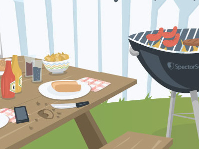 Memorial Day Illustration bbq fathers day grill holiday illustration memorial day table