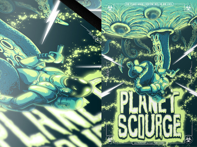 Planet Scourge Poster branding design horror illustration logo movie poster print scifi