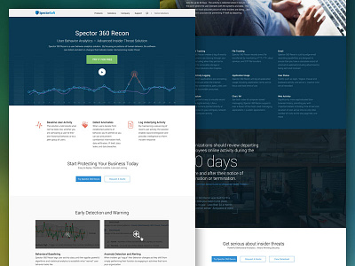 Product Page Design v2 chart design features graph homepage icons menu nav product ui web website