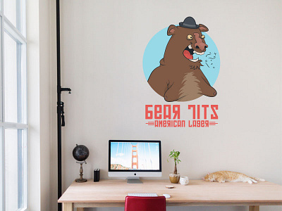 bear tits contest decal design illustration playoff sticker