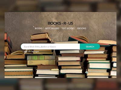 Search Header books design filter homepage navigation reading search ui website