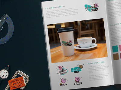 Case Study book brand case study coffee concept donut guide id logo mark print style