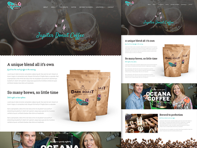 About The Coffee coffee design donuts homepage nav packaging restaurant ui ux website