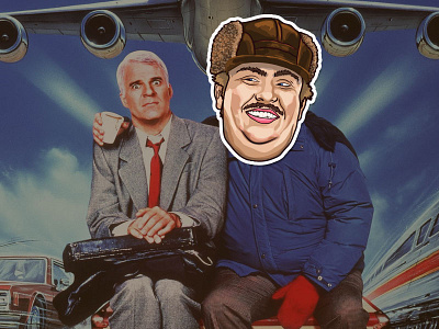 Planes, Trains, and Automobiles automobiles icons illustration john candy mark movie mule planes poster steve martin sticker trains