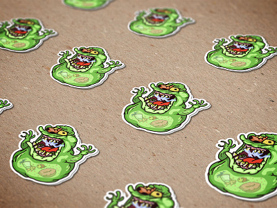 Zombie Slimer Stickers! creature design ghost ghostbusters monster print slimer stickers zombie