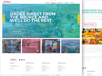 Caribbean Website - WIP caribbean features homepage icons island menu nav navigation product ui web website