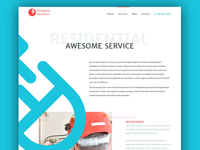 Service Page Template - WIP clean design homepage nav residential service ui ux web website