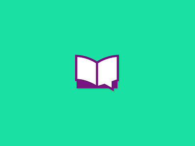 Book Logo author book brand green id logo mark purple speech